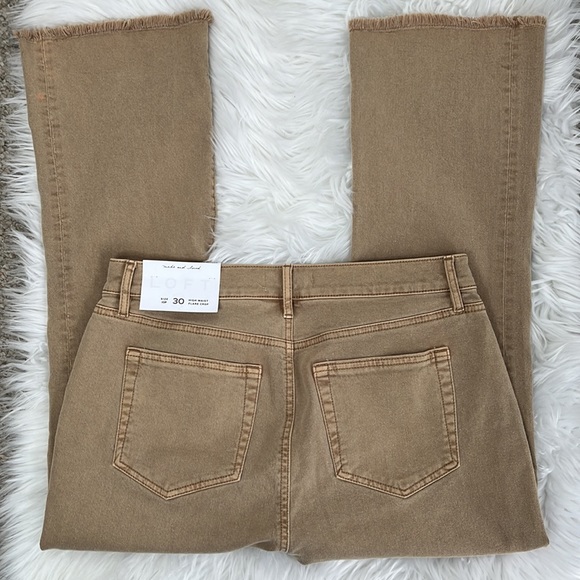 ✅SOLD LOFT Women's High Waist Flare Crop Raw Hem Capri 10P 30 NEW - Picture 5 of 11